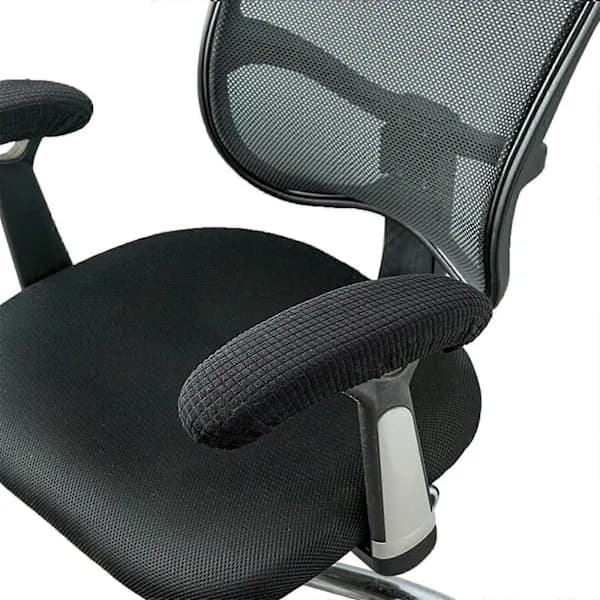 Kontorstol Armlensdeksler Par, Elastisk Polyester Vaskbare Armlensbeskyttere for Hjemme- og Kontorstoler, Svart 23-40 cm Black