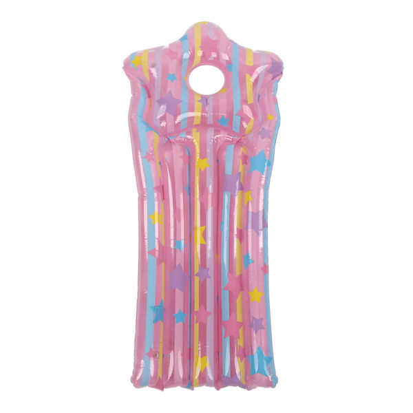 Oppblåsbar svømmebassengmatte 130x60 cm fortykket miljøvennlig PVC antilekkasje svømmebassengmadrass for barn rosa
