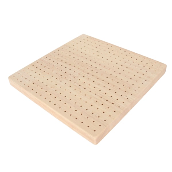 Heklet blokkeringsbrett for strikking av gummitre Heklet firkantet blokkeringsmatte med 20 stangpinner 23,5 cm