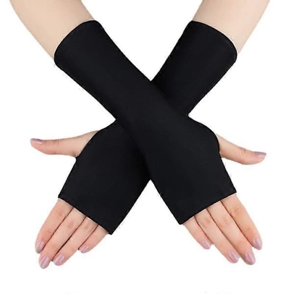3-Par UV-handsker - Fingerløse kørehandsker (Beige/Hvid/Sort)