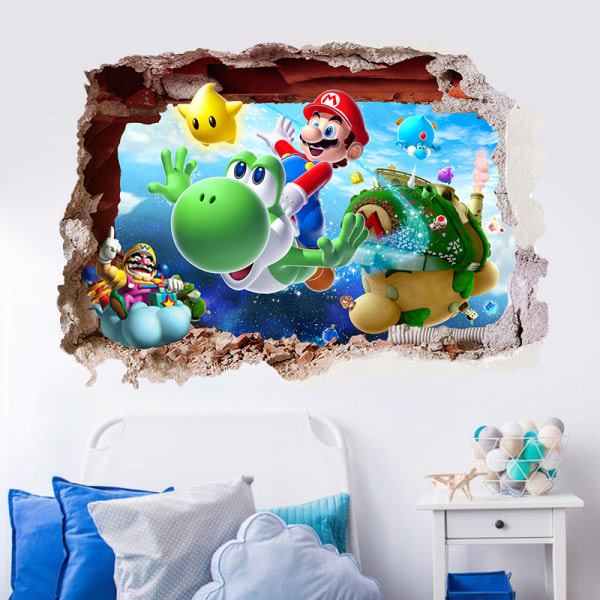 70*50cm Super Mario Bros. Wall Sticker Avtagbara Wall Stickers fo