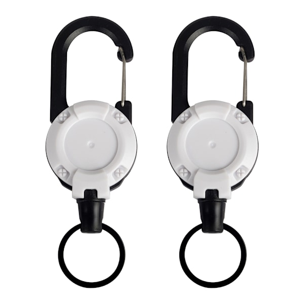 Jojo-nyckelring med karbinhake White Vit