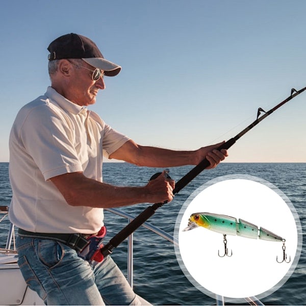 10 cm Svart Rygg & Mörkgrön Med Prickar Vinklad Fiske Simbete Minnow Swimbait (Typ 1)