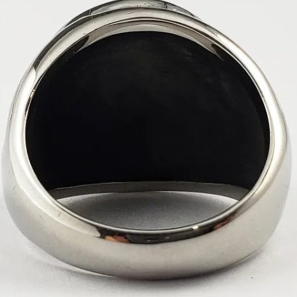 Vintage manlig moderiktig ring dekorativ bekväm utan blekning Robust män fingerring nr 9
