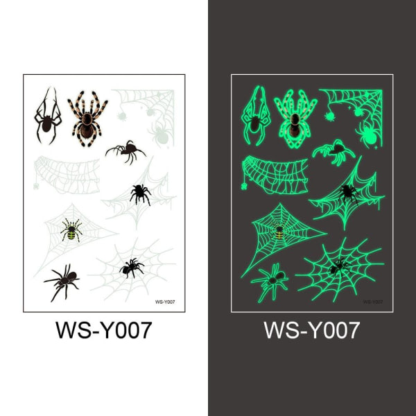 Spindelnät 32 st selvlysande barntatueringar tatuering spindlar Spider 3
