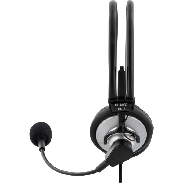 Headset, lydstyrkekontrol på kablet, 2 x 3,5 mm, 2 m kabel