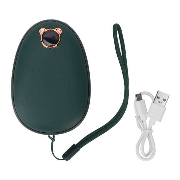 8000mAh USB-varmer Power Bank bærbar 3 nivåer Temperamentkontroll Elektronisk håndvarmer Vintage Grønn