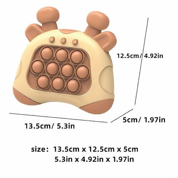 Snabbtryckande bubblor spelkonsol Pop It Konsol Pussel Leksak Sensorisk Ångestlindring Fidget Leksaker Födelsedagspresenter för Barn Orange