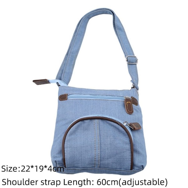 Axelväska i Denim, Casual Bag för Kvinnor