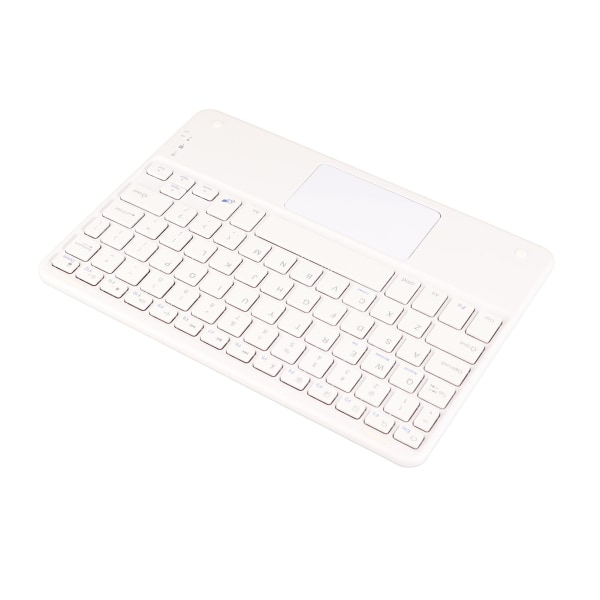 Bluetooth tangentbord med pekplatta 78 tangenter Ultra Slim Silent Portabelt trådlöst tangentbord för smarta telefoner Surfplattor Bärbara datorer Vit