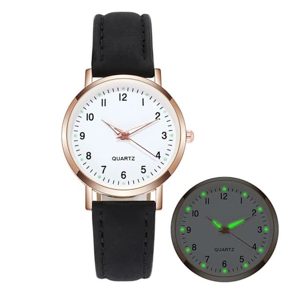 Quartz Armbåndsur Selvlysende Klokke ROSA rosa