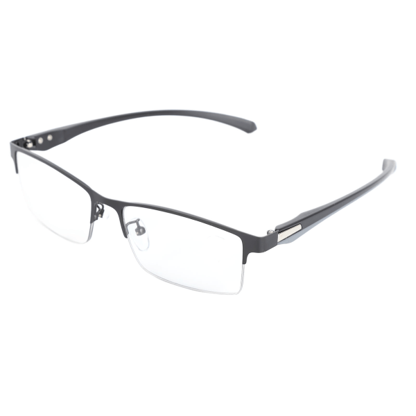 Blått ljusblockerande glasögon fotokromatiska multifokala läsglasögon halvkant Äldre ålderssyntesglasögon +100