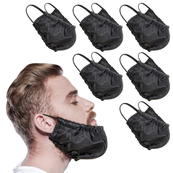 7 nya Skäggskydd anti-smutsigt skägg huvudduk ansiktshårförkläde