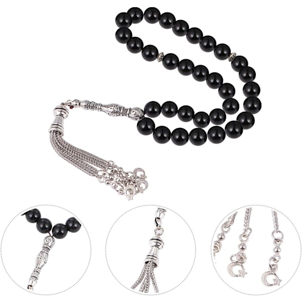 Muslimske bønnperler Tasbih Zikr perler Tasbih 33 bønnperler Islam bønnkransperler Islamsk religion Eid Ramadan-gave