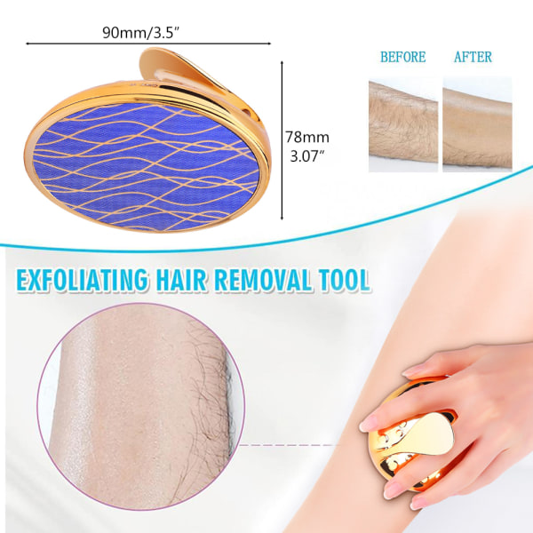 Crystal Nano Hair Remover Skånsom hårfjerning uten barbering Klippe hårfjerner for kvinner Eksfolierende hårfjerningsenhet