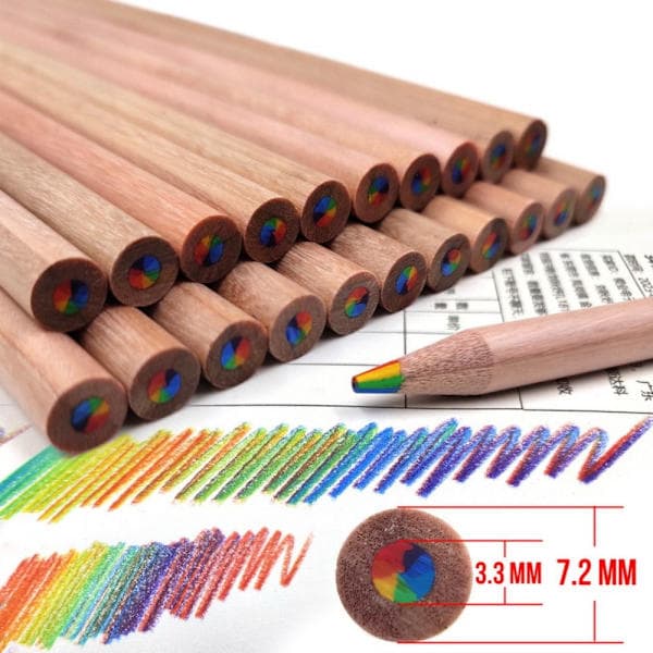 12 kpl/setti Värikynä Rainbow Core -lyijykynä 03--12ST/SET 03--12PCS/Set