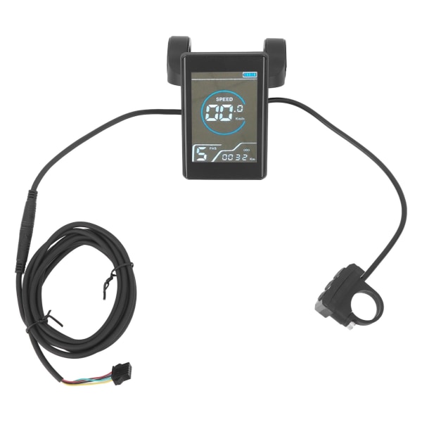 Elektrisk cykel LCD-skärm ABS Vattentät multifunktionell femstiftsanslutning LCD-färgskärmsmätare Kontrollpanel för cykelskotermodifiering