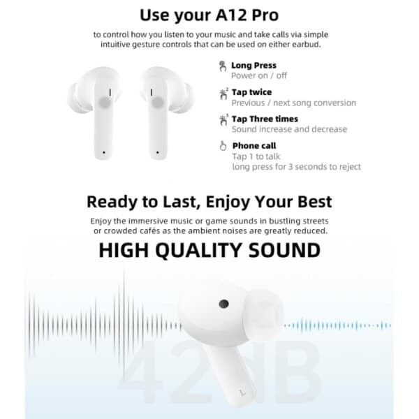 Täysin Langattomat Pro TWS Bluetooth Stereo In-Ear Kuulokkeet USB-C Musta—pa