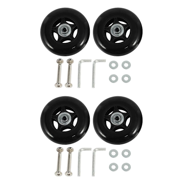 4 Set Bagage Resväska Ersättningshjul OD 80mm.pa