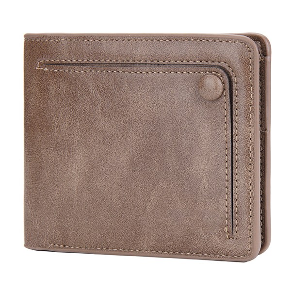 Plånbok för män, PU-läder, Minimalist Slim, Billfold med 11