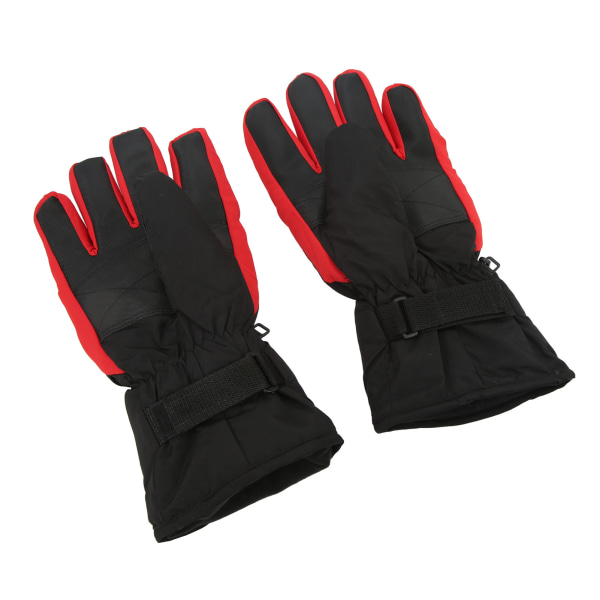 Elektriske opvarmede handsker Polyester Vandtætte batteridrevne vinteropvarmede handsker til skiløb Sort Rød