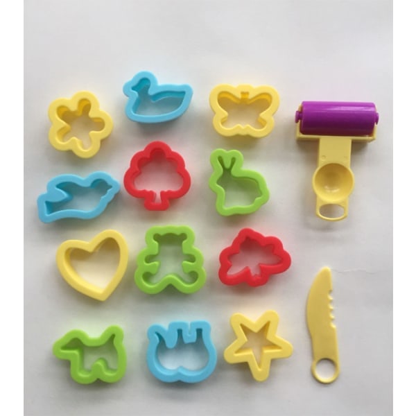 20 stk Playdough-værktøjer Modelering Tilbehør Kageforme Køkken Legetøj