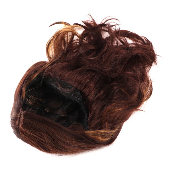 Long Highlight Peruk Realistiska lager Fashionabla värmebeständig syntetisk brun peruk för kvinnor