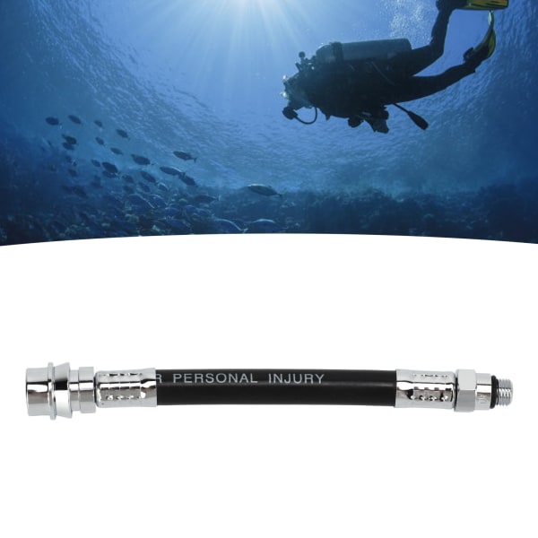 BC lavtrykksslange Gummirør Messingkobling BC åndedrettsregulator dykkertilbehør 6 tommer
