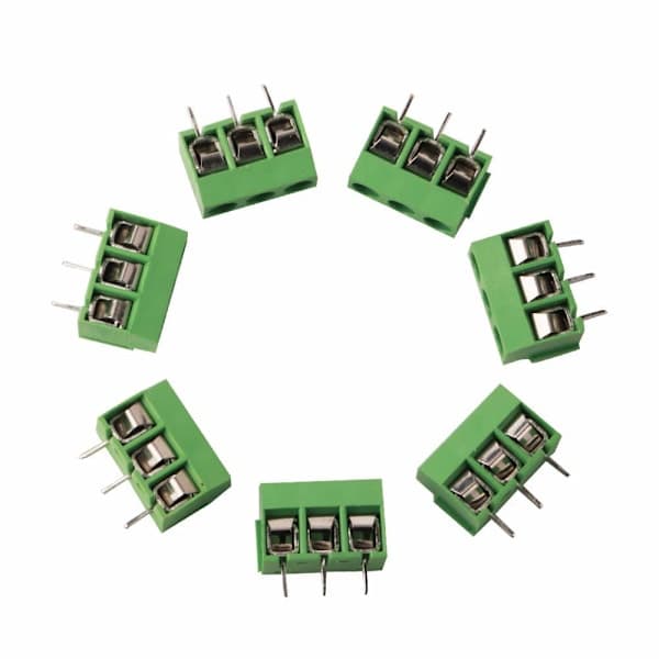 100 st lödanslutningsplintar 5 mm, PCB-skruvplintar kretskort 2-stift (stift) och 3-stift (stift)