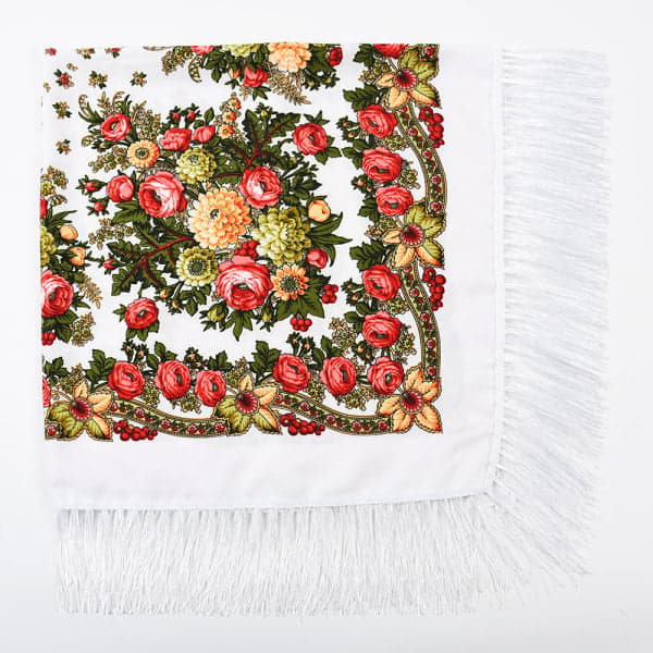 Etnisk blomstrete skjerf 11 11 11