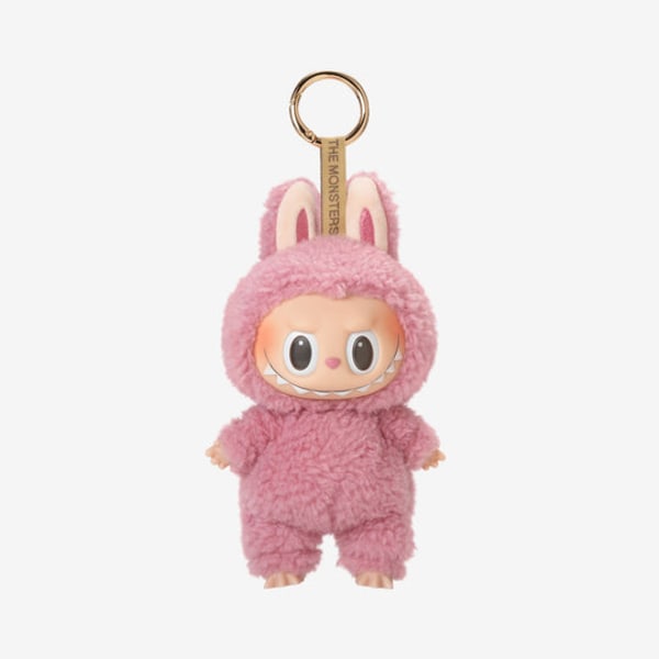Pop Mart Labubu The Monsters – Spennende Macaron Plysj Nøkkelring Serie (1 Blind Box, 1.0) one Generation Soymilk