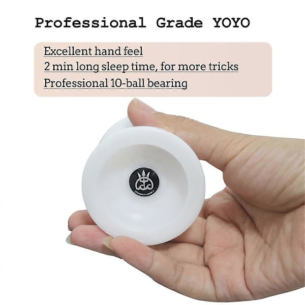 Yoyo Professionell No-Response Boll med Kullager, Vit.pa