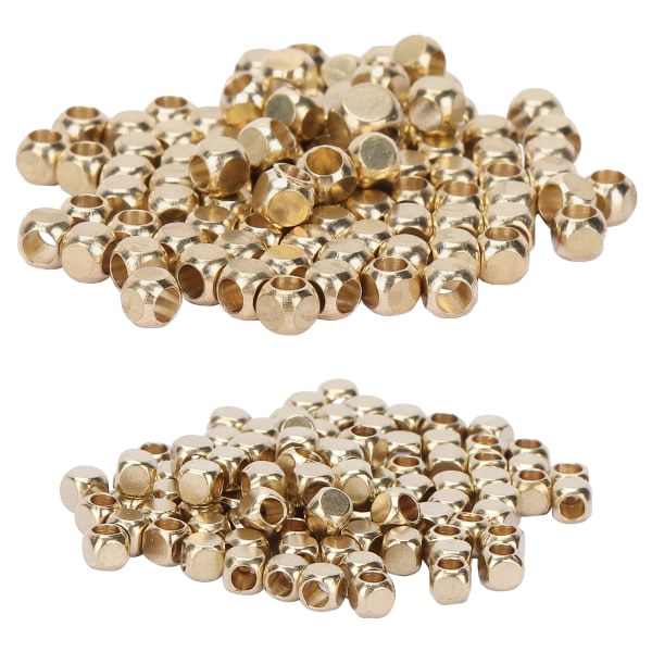 3mm/4mm smykkefremstilling Firkantede perler DIY armbåndfremstilling avstandsperler tilbehør