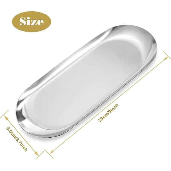 Silver smyckesbricka oval bricka