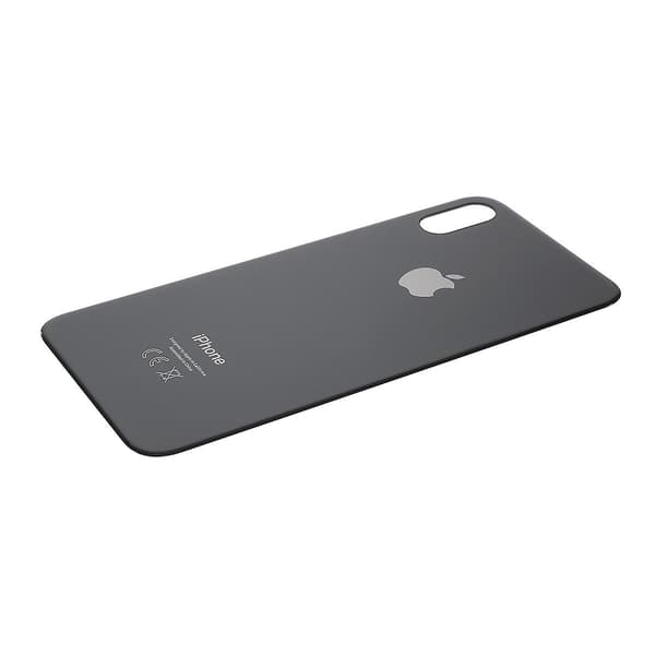 Til iPhone XS 5,8 tommer Glas Bagside Batteri Dæksel (EU-version) {FW} Sort