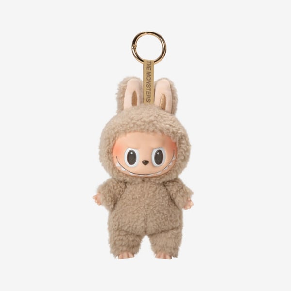 Pop Mart Labubu The Monsters – Spennende Macaron Plysj Nøkkelring Serie (1 Blind Box, 1.0) one Generation Chestnut cocoa