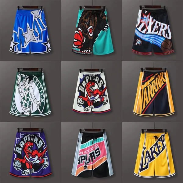 Basketshorts för män Lösa Quick Dry Beach Shorts blå XL