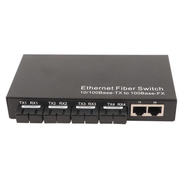 Ethernet-kuituoptinen mediamuunnin Tx1310nm 10 100Mbps Jopa 25 km RJ 45 SC -portti Ethernet-kuitukytkin 100-240V EU-pistoke
