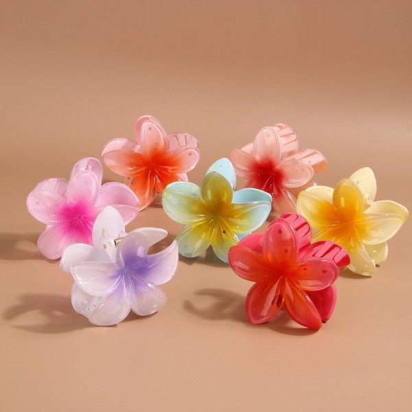 7 delar Blomma Hårklämmor Orkidé Alligator Clips Bohemian Flower Hårklämmor Faux Flower hårspännen