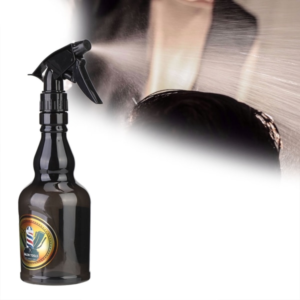 650 ml Vintage påfyllbar vannsprøyte Barber Frisør Spray Flaske Hårverktøy (svart)