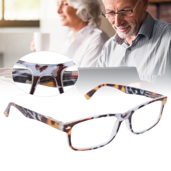 Blåljusblockerande läsglasögon Utsökta retroglasögon för äldre med ålderssynthet med ask(+100 )