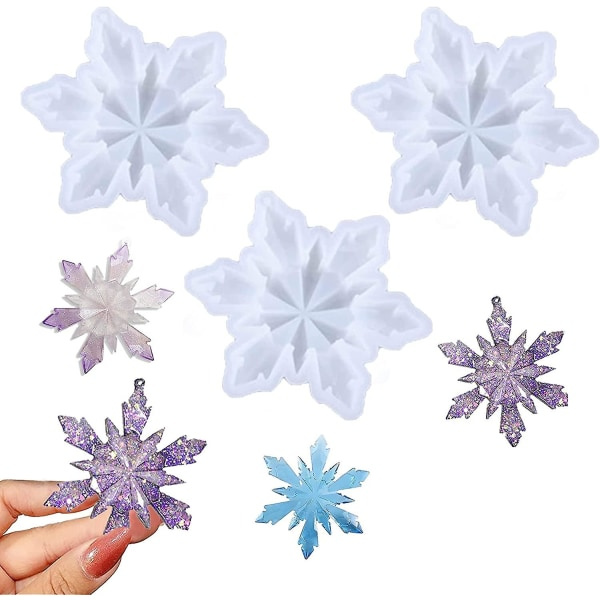 Snöflinga Silikon Harts Form.3d Snöflinga Silikon Harts Form. Jul Formar. Harts Form