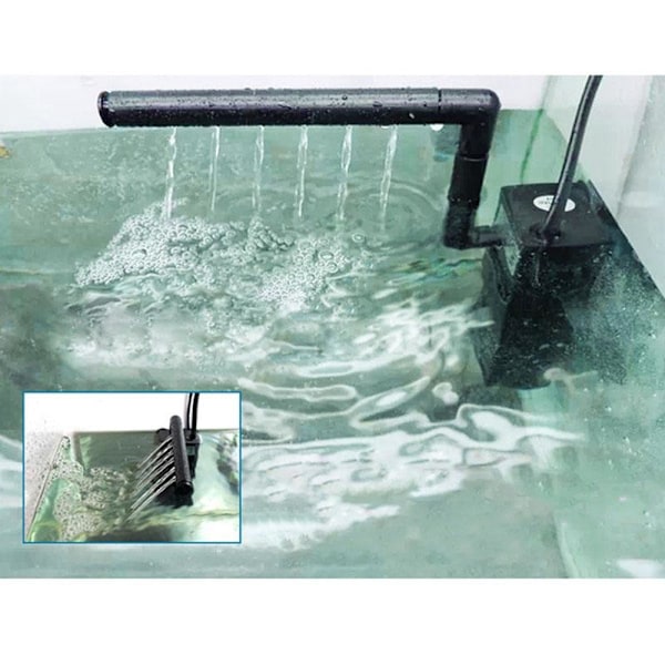 Opgraderet Akvarium Filter Nedsænkelig Strøm Intern Filter til Fisketank Filterpumpe 3 i 1 Spray Flow Biologiske Filter 3W/4W/8W/22W Matches the image 4W 600L/H(EU Plug)
