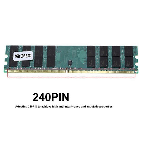 PC2-6400 DDR2 800MHZ 240Pin för AMD Dedikerat Stationärt Minne Ram.pa