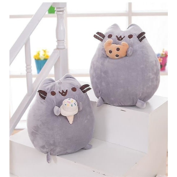 24 cm Pusheen Cat Plyschleksak Snackbar Cookie Cat Gosedjursdocka, 9,5" V