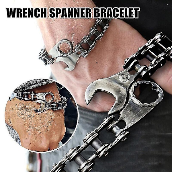 Herrarmband för motorcyklister Skiftnyckelarmband Motorcykel Cykelkedjearmband