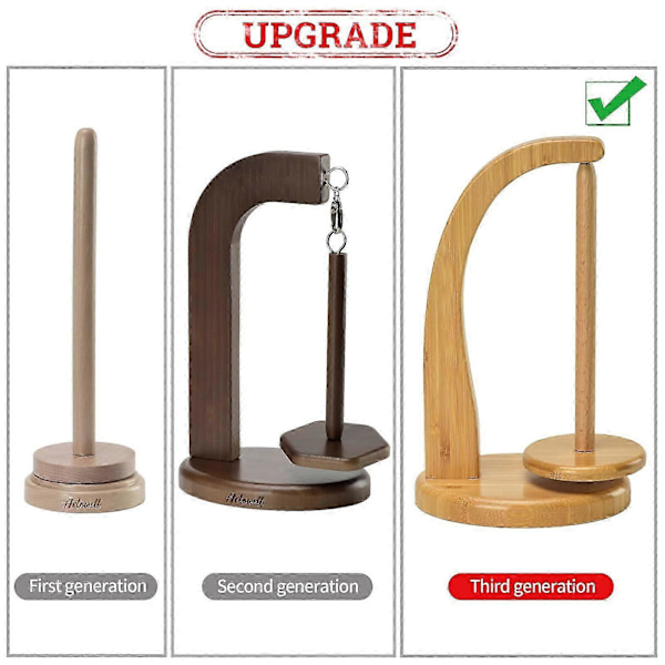 Garnholder i Tre med Magnet - Strikketilbehør Organizer Spolestativ B