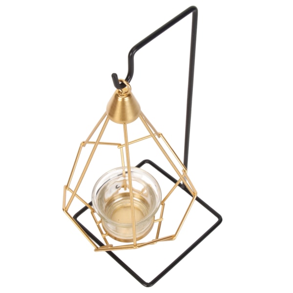 Geometrinen riippuva kynttilänjalka näyttöjalusta kynttilänjalka kuppi metalliseoksesta vesikynttilänjalka Pöydän koristelu