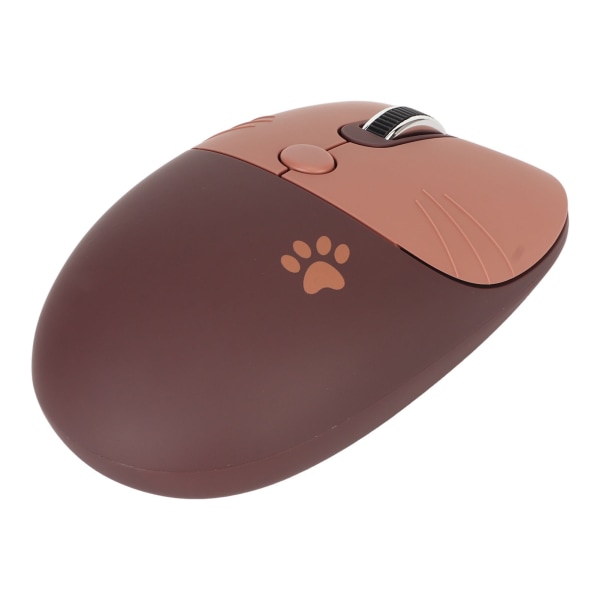 2,4G Cat langaton hiiri mykistetty USB vastaanotin Söpö kannettava 3-tasoinen DPI-hiiri M3-kannettavalle tietokoneelle Ruskea