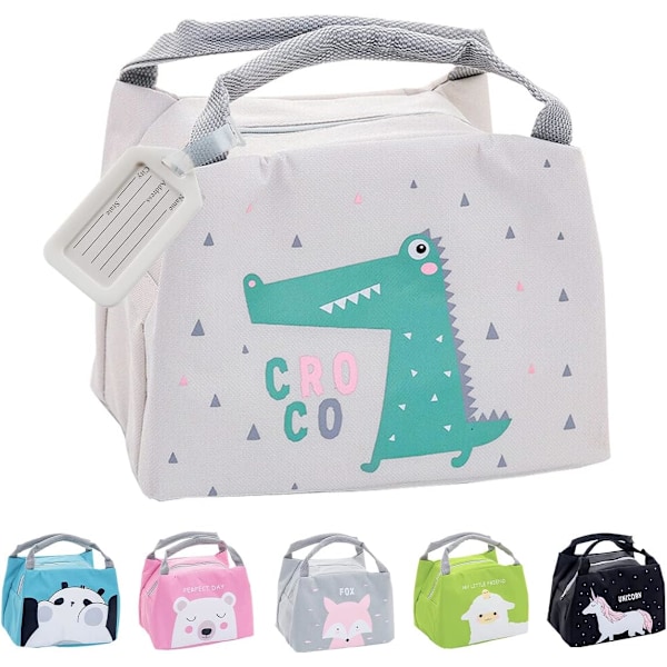 Tyttöjen lounaslaukku, Mini Isotherm Lunch Bag, Cooler Bag Kids, söpö pikniklaukku, vedenpitävä lounaslaukku, taitettava lounaslaukku töihin kouluun piknikille